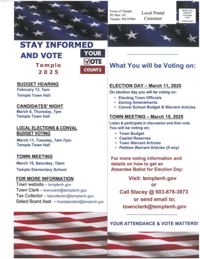 Stay Informed and Vote Poster